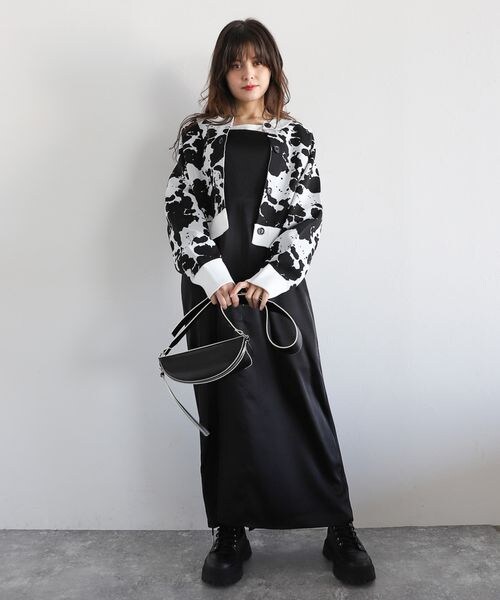 PAGEBOY（ページボーイ）の「シャツ×キャミワンピースSET（ワンピース/ドレス・レディース・ブラック09/ライムグリーン73/ブルー86・F）」の4枚目の写真