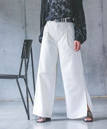 PAGEBOY | ステッチワークワイドスラックス(パンツ)