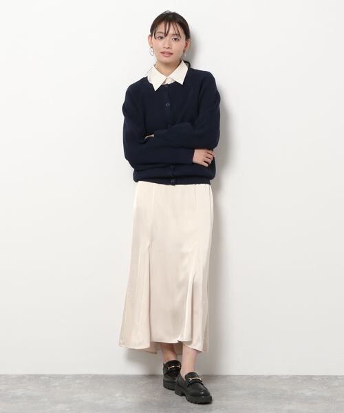 mysty woman（ミスティウーマン）の「サテンレースアップマーメイドスカート（スカート・レディース・アイボリー08/モカ57/ダークブラウン59・F）」の11枚目の写真