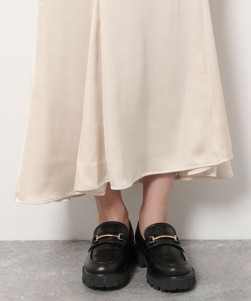 mysty woman（ミスティウーマン）の「サテンレースアップマーメイドスカート（スカート・レディース・アイボリー08/モカ57/ダークブラウン59・F）」の21枚目の写真