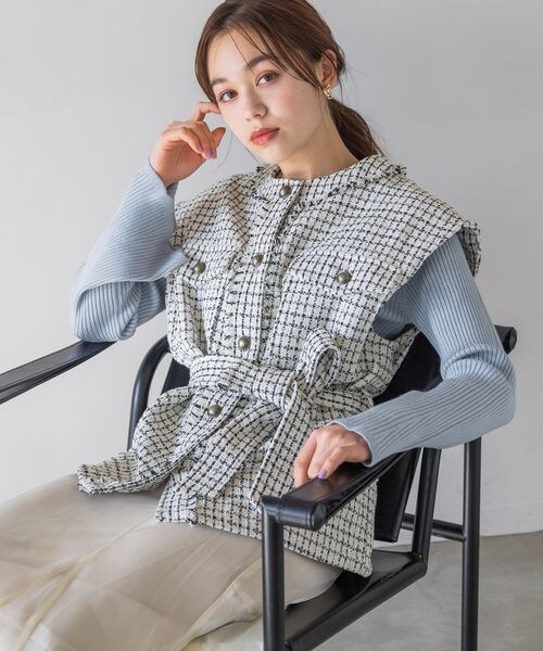 Mmy様ベスト 歳末スペシャルセール】ウォッシャブルニット前開きベスト（7205656