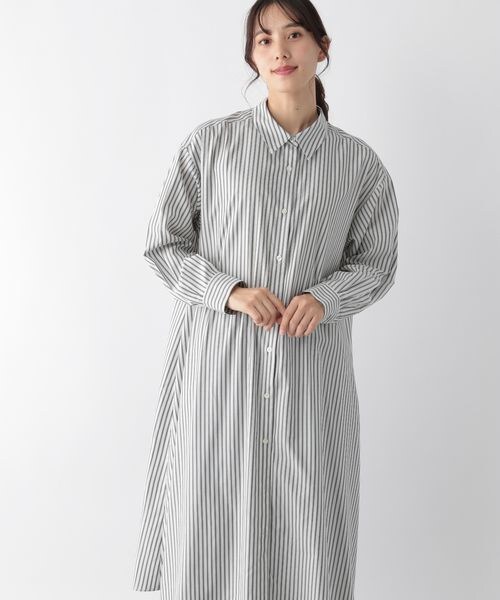 GLOBAL WORK(グローバルワーク)の「お手入れらくらくボリュームシャツワンピース(ワンピース/ドレス・レディース・ブラックストライプ09/ギンガム10/グリーンストライプ75/ブルーストライプ85・M/L)」の11枚目の写真