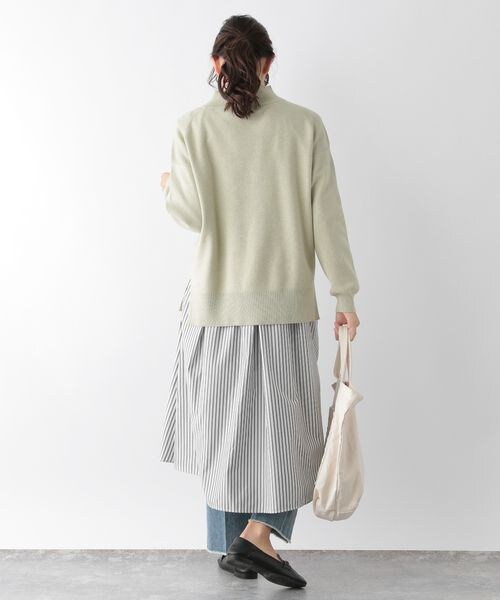 GLOBAL WORK(グローバルワーク)の「お手入れらくらくボリュームシャツワンピース(ワンピース/ドレス・レディース・ブラックストライプ09/ギンガム10/グリーンストライプ75/ブルーストライプ85・M/L)」の6枚目の写真