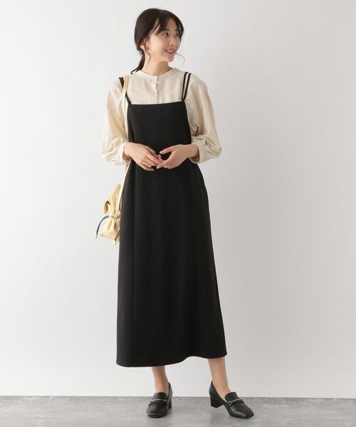 GLOBAL WORK（グローバルワーク）の「スゴラクキャミワンピース（ワンピース/ドレス・レディース・ブラック09/カーキブラウン78/ブルーグリーン87・FREE）」の14枚目の写真