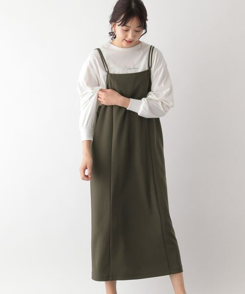 GLOBAL WORK（グローバルワーク）の「スゴラクキャミワンピース（ワンピース/ドレス・レディース・ブラック09/カーキブラウン78/ブルーグリーン87・FREE）」の22枚目の写真