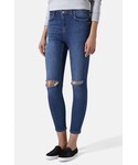 Topshop | Topshop Moto 'Jamie' High Rise Ripped Jeans (Blue) (Regular, Short & Long)(牛仔褲)