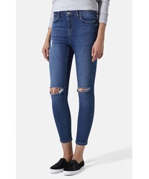TOPSHOP | Topshop Moto 'Jamie' High Rise Ripped Jeans (Blue) (Regular, Short & Long)(デニムパンツ)
