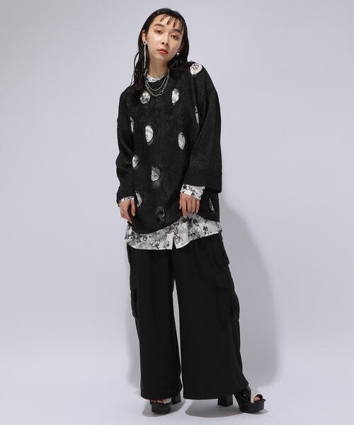 HARE(ハレ)の「2WAYサテンカーゴワイドパンツ(パンツ・レディース・ホワイト05/ブラック09・FREE)」の9枚目の写真