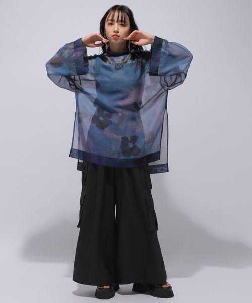 HARE(ハレ)の「2WAYサテンカーゴワイドパンツ(パンツ・レディース・ホワイト05/ブラック09・FREE)」の10枚目の写真