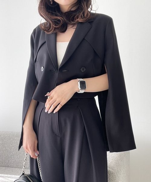 Heather（ヘザー）の「Short Jacket（ジャケット/アウター・レディース・ブラック 09/ブラウン 57・FREE）」の7枚目の写真