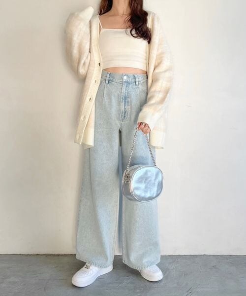 Heather（ヘザー）の「ハイウエストデニムワイドパンツ（）」 - WEAR