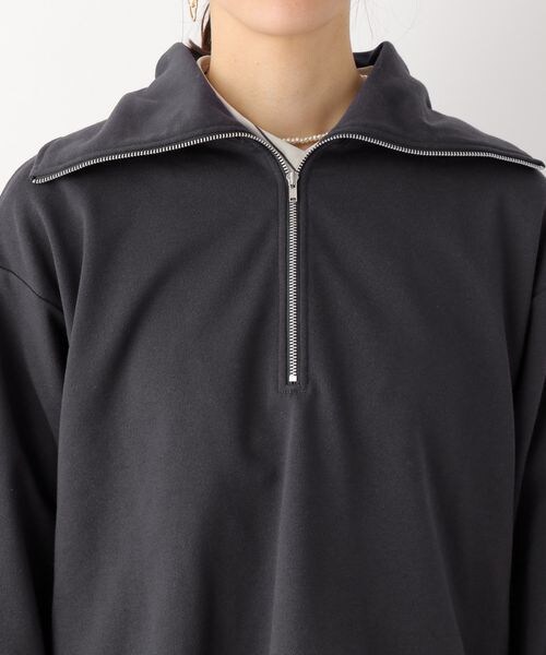 LEPSIM(レプシィム)の「ハーフジップBIGカラープルオーバー(トップス・アイボリー08/チャコールグレー19/ライトピンク22・FREE SIZE)」の13枚目の写真