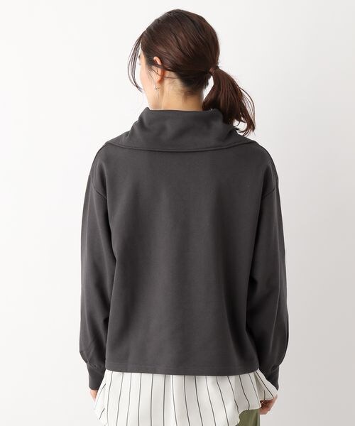 LEPSIM(レプシィム)の「ハーフジップBIGカラープルオーバー(トップス・アイボリー08/チャコールグレー19/ライトピンク22・FREE SIZE)」の11枚目の写真