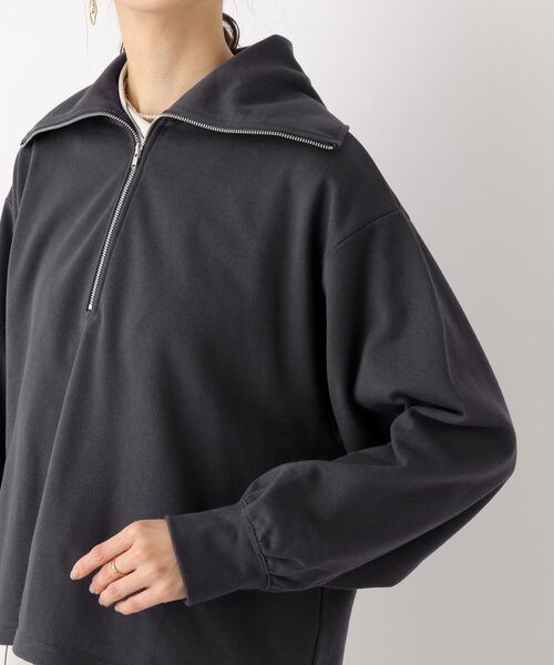 LEPSIM(レプシィム)の「ハーフジップBIGカラープルオーバー(トップス・アイボリー08/チャコールグレー19/ライトピンク22・FREE SIZE)」の14枚目の写真