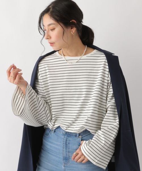 LEPSIM（レプシィム）の「アソートボーダープルオーバー（トップス・レディース・オフホワイト05/ブラック09/ブルー82・FREE SIZE）」の4枚目の写真