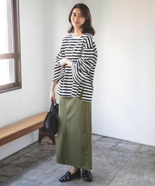 LEPSIM（レプシィム）の「アソートボーダープルオーバー（トップス・レディース・オフホワイト05/ブラック09/ブルー82・FREE SIZE）」の6枚目の写真