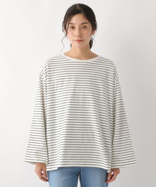 LEPSIM（レプシィム）の「アソートボーダープルオーバー（トップス・レディース・オフホワイト05/ブラック09/ブルー82・FREE SIZE）」の16枚目の写真