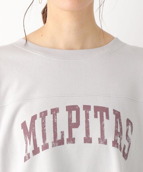 LEPSIM(レプシィム)の「チュニックロゴスウェット(トップス・ライトグレー12/チャコールグレー19/オレンジ45/ライトブルー82・FREE SIZE)」の18枚目の写真