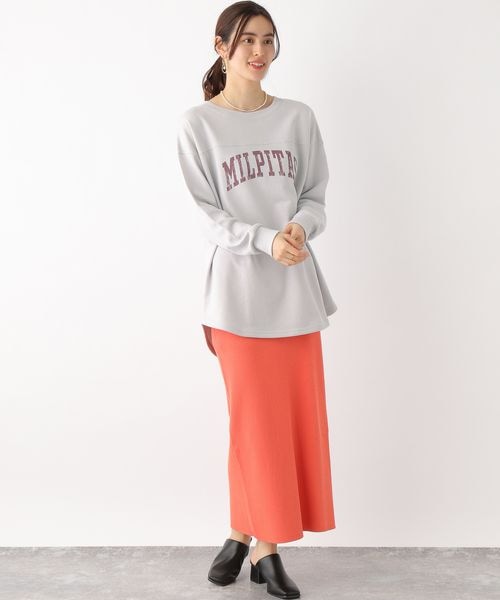 LEPSIM(レプシィム)の「チュニックロゴスウェット(トップス・ライトグレー12/チャコールグレー19/オレンジ45/ライトブルー82・FREE SIZE)」の6枚目の写真