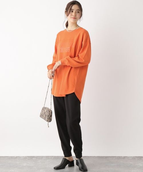 LEPSIM(レプシィム)の「チュニックロゴスウェット(トップス・ライトグレー12/チャコールグレー19/オレンジ45/ライトブルー82・FREE SIZE)」の10枚目の写真