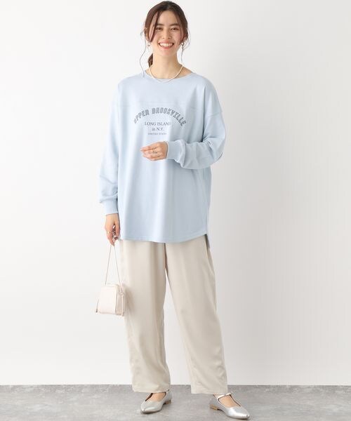 LEPSIM(レプシィム)の「チュニックロゴスウェット(トップス・ライトグレー12/チャコールグレー19/オレンジ45/ライトブルー82・FREE SIZE)」の12枚目の写真