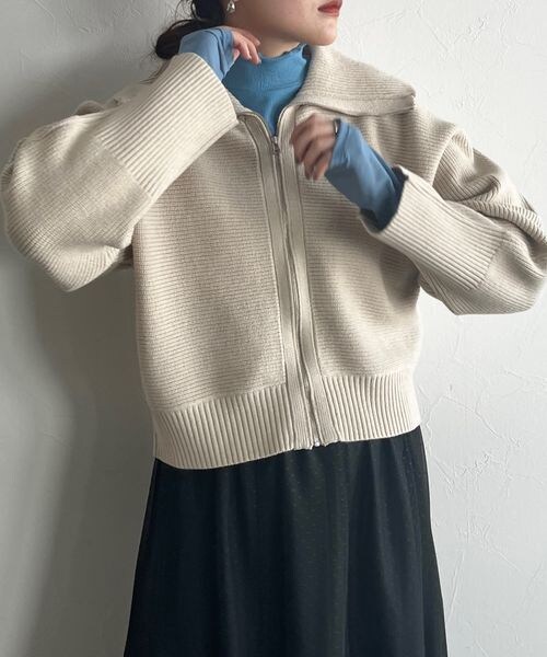 LOWRYS FARM（ローリーズファーム）の「ハイZIPカーディガン