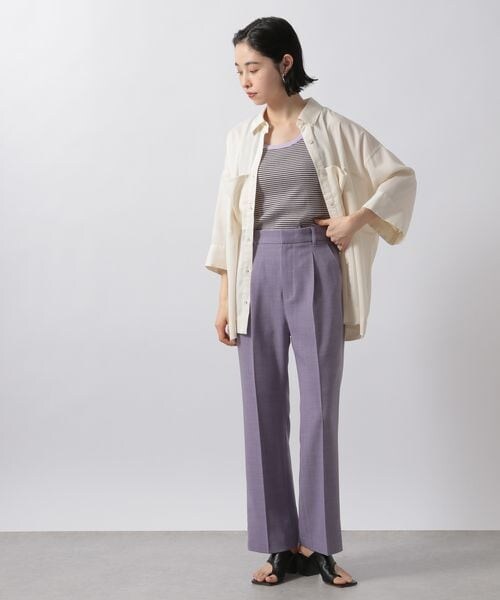 LOWRYS FARM（ローリーズファーム）の「ＵＳＡベーシックタンク（トップス・オフ08/ブラック09/ブラックボーダー10/オレンジボーダー40/ブラウン58/グリーンボーダー70/グリーン72/パープルボーダー90・F）」の19枚目の写真