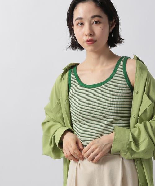 LOWRYS FARM（ローリーズファーム）の「ＵＳＡベーシックタンク（トップス・オフ08/ブラック09/ブラックボーダー10/オレンジボーダー40/ブラウン58/グリーンボーダー70/グリーン72/パープルボーダー90・F）」の9枚目の写真