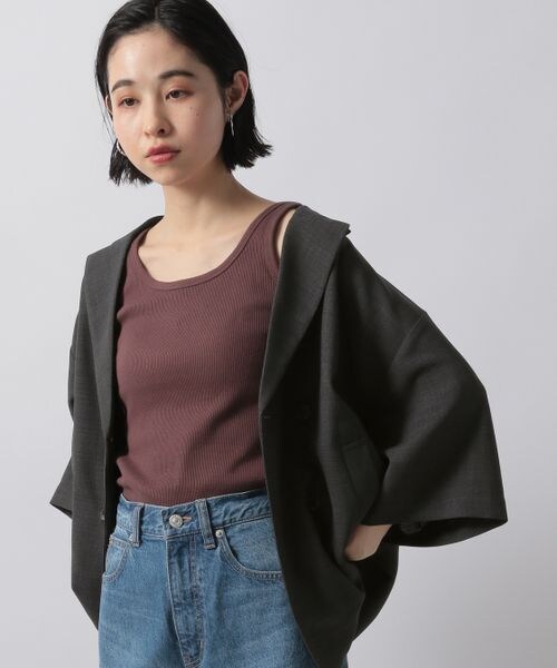 LOWRYS FARM（ローリーズファーム）の「ＵＳＡベーシックタンク（トップス・オフ08/ブラック09/ブラックボーダー10/オレンジボーダー40/ブラウン58/グリーンボーダー70/グリーン72/パープルボーダー90・F）」の8枚目の写真