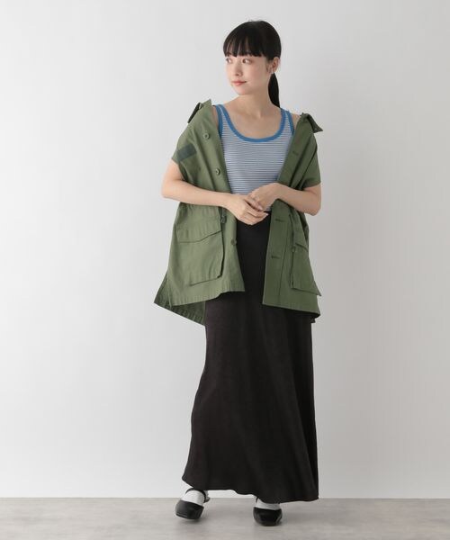 LOWRYS FARM（ローリーズファーム）の「ＵＳＡベーシックタンク（トップス・オフ08/ブラック09/ブラックボーダー10/オレンジボーダー40/ブラウン58/グリーンボーダー70/グリーン72/パープルボーダー90・F）」の16枚目の写真