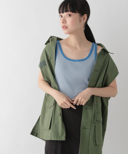 LOWRYS FARM（ローリーズファーム）の「ＵＳＡベーシックタンク（トップス・オフ08/ブラック09/ブラックボーダー10/オレンジボーダー40/ブラウン58/グリーンボーダー70/グリーン72/パープルボーダー90・F）」の18枚目の写真