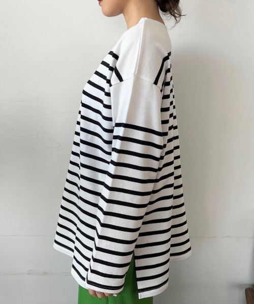 LOWRYS FARM（ローリーズファーム）の「パネルボーダーロングスリーブ（トップス・ブラック09/ピンク22/オレンジ45/ブルー85・FREE）」の17枚目の写真