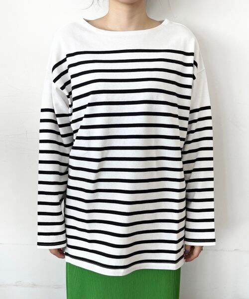 LOWRYS FARM（ローリーズファーム）の「パネルボーダーロングスリーブ（トップス・ブラック09/ピンク22/オレンジ45/ブルー85・FREE）」の15枚目の写真