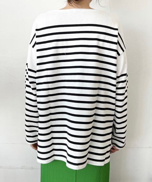 LOWRYS FARM（ローリーズファーム）の「パネルボーダーロングスリーブ（トップス・ブラック09/ピンク22/オレンジ45/ブルー85・FREE）」の16枚目の写真