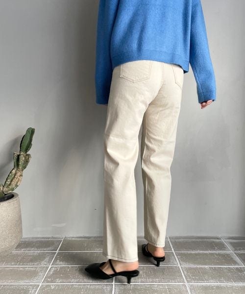 LOWRYS FARM（ローリーズファーム）の「ＣＯＮＥアシメデニムパンツ＊（パンツ・アイボリー08/ブルー85/ネイビー88・S/M/L）」の20枚目の写真