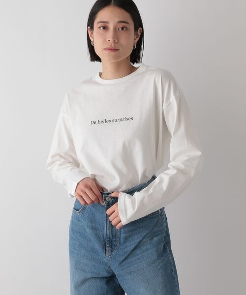 LOWRYS FARM(ローリーズファーム)の「カラーロゴプリントロングスリーブ(トップス・オフ05/オフ06/グレー12/ピンク22・F)」の7枚目の写真