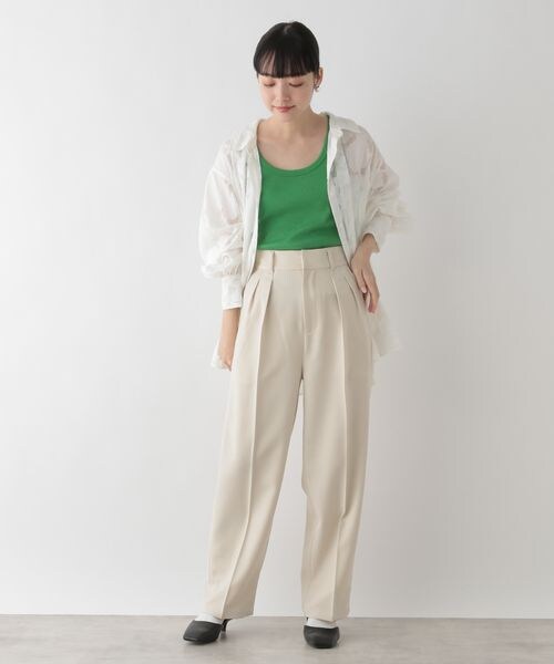 LOWRYS FARM（ローリーズファーム）の「ジャガードレースシャツロングスリーブ（トップス・オフ05/ブラック09/グリーン72・F）」の6枚目の写真