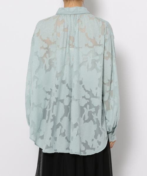 LOWRYS FARM（ローリーズファーム）の「ジャガードレースシャツロングスリーブ（トップス・オフ05/ブラック09/グリーン72・F）」の19枚目の写真