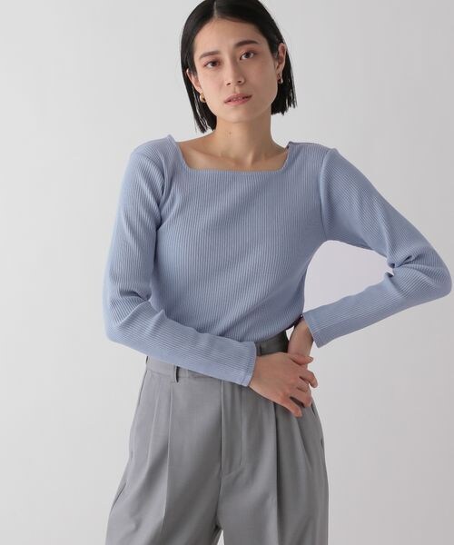 LOWRYS FARM(ローリーズファーム)の「2WAYリブタイトロングスリーブ(トップス・オフ05/アイボリー08/ブラック09/ブルー85・F)」の4枚目の写真