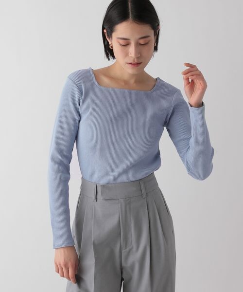 LOWRYS FARM(ローリーズファーム)の「2WAYリブタイトロングスリーブ(トップス・オフ05/アイボリー08/ブラック09/ブルー85・F)」の15枚目の写真