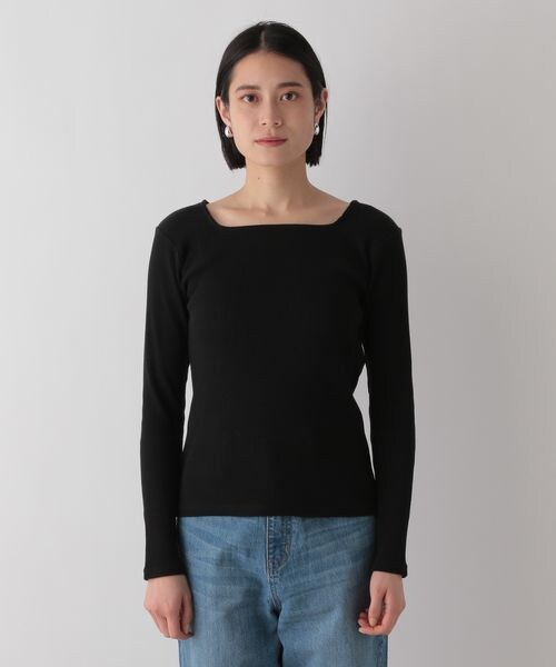 LOWRYS FARM(ローリーズファーム)の「2WAYリブタイトロングスリーブ(トップス・オフ05/アイボリー08/ブラック09/ブルー85・F)」の16枚目の写真