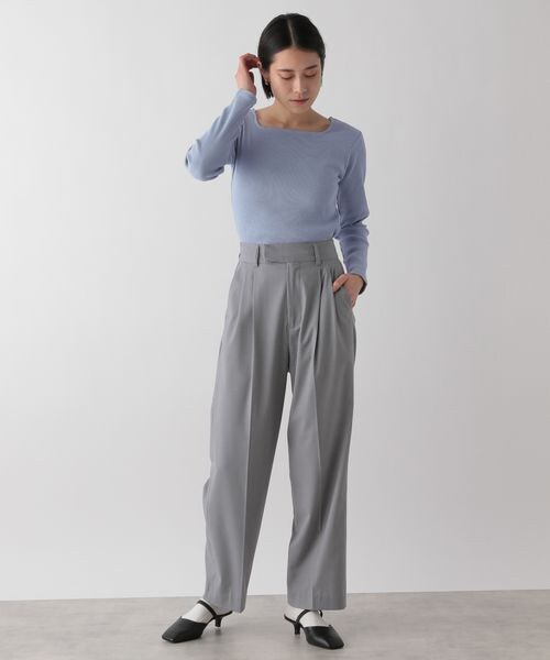 LOWRYS FARM(ローリーズファーム)の「2WAYリブタイトロングスリーブ(トップス・オフ05/アイボリー08/ブラック09/ブルー85・F)」の14枚目の写真