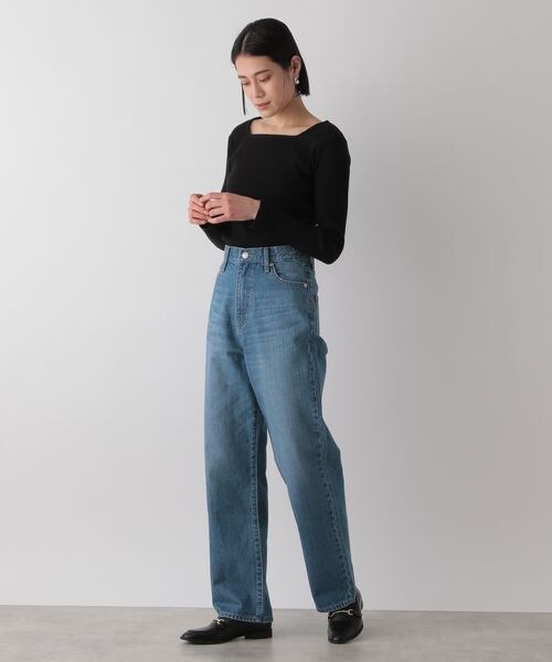 LOWRYS FARM(ローリーズファーム)の「2WAYリブタイトロングスリーブ(トップス・オフ05/アイボリー08/ブラック09/ブルー85・F)」の10枚目の写真