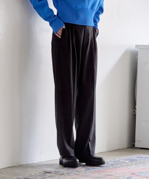 LOWRYS FARM(ローリーズファーム)の「スタイルUPハイウエストワイドパンツ(パンツ・レディース・アイボリー08/ブラック09/グレー15/グリーン72・WEB限定XS/S/M/L)」の13枚目の写真