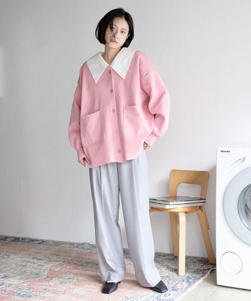 LOWRYS FARM(ローリーズファーム)の「スタイルUPハイウエストワイドパンツ(パンツ・レディース・アイボリー08/ブラック09/グレー15/グリーン72・WEB限定XS/S/M/L)」の18枚目の写真