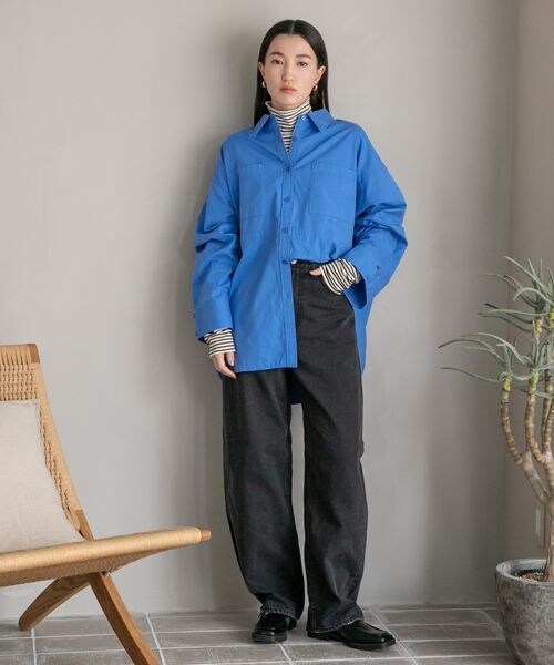 LOWRYS FARM(ローリーズファーム)の「カーブデニムパンツ(パンツ・ブラック09・M/L)」の2枚目の写真