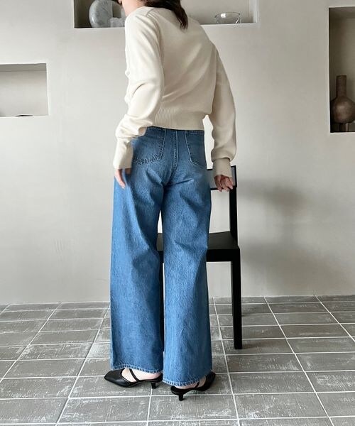 LOWRYS FARM（ローリーズファーム）の「ＣＯＮＥバギーデニムパンツ＊（パンツ・ブルー85/ネイビー88・M/L）」の10枚目の写真