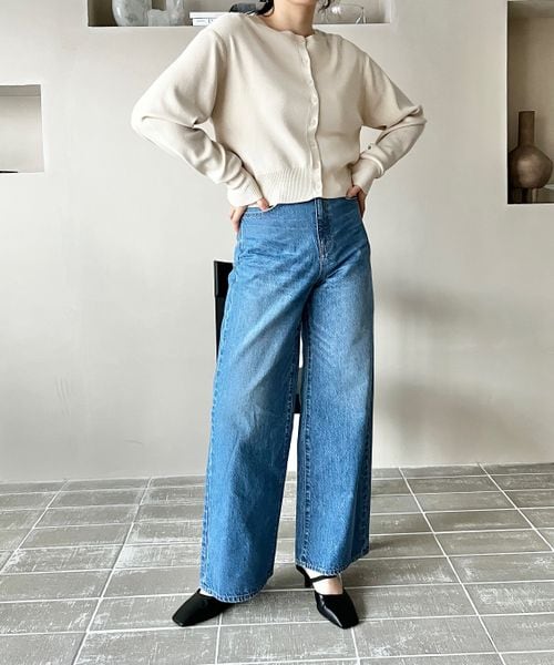 LOWRYS FARM（ローリーズファーム）の「ＣＯＮＥバギーデニムパンツ＊（パンツ・ブルー85/ネイビー88・M/L）」の9枚目の写真