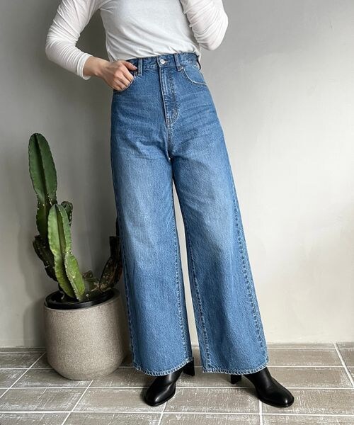 LOWRYS FARM（ローリーズファーム）の「ＣＯＮＥバギーデニムパンツ＊（パンツ・ブルー85/ネイビー88・M/L）」の11枚目の写真