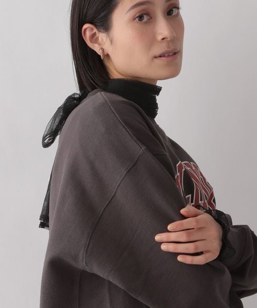 LOWRYS FARM（ローリーズファーム）の「シアーボウタイロングスリーブ（トップス・オフ05/ブラック09/ブルー82・F）」の21枚目の写真